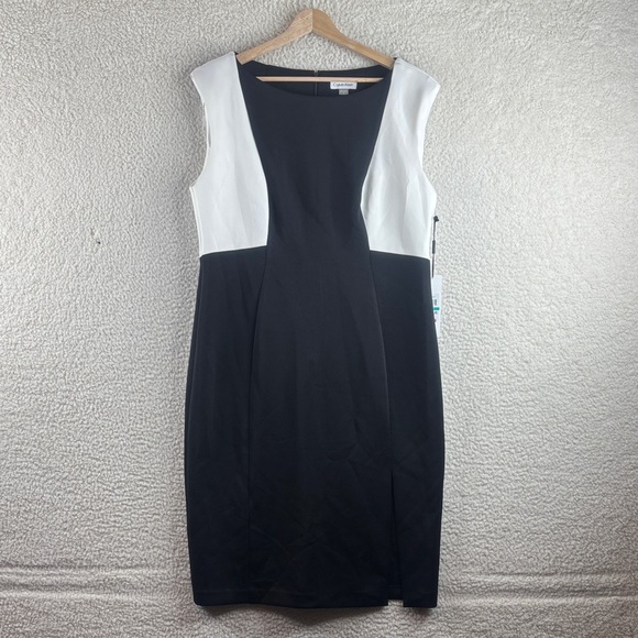 Calvin Klein Dresses & Skirts - Unfinished Calvin Klein Black and White Midi Dress